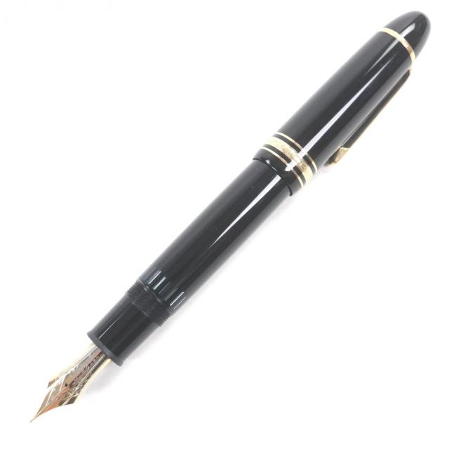良品□MONTBLANC モンブラン マイスターシュテュック 149 ペン先14C EFニブ キャップ式 万年筆 ブラック ゴールド ドイツ製 メンズ