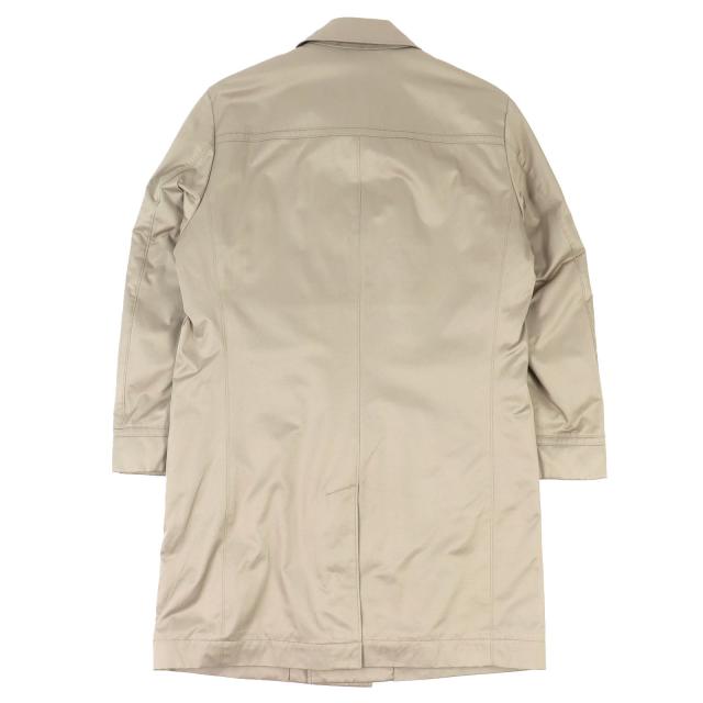 極美品△HUGO BOSS ヒューゴボス コットン water-repellent ロゴボタン シングルコート ベージュ 52 ハンガー・ガーメント付き 正規品_1