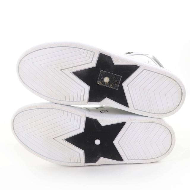 美品☆Christian Dior クリスチャンディオール DIOR STAR レザー ハイカットスニーカー ホワイト 36.5 箱・保袋付 イタリア製 レディース_6