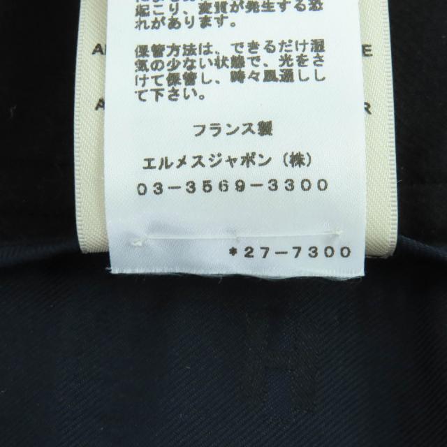 極美品★HERMES エルメス 22AW 2H0304DN ウール混 ベルトデザイン ボックスプリーツ 膝丈 スカート ブラック 38 仏製 正規品 レディース_9