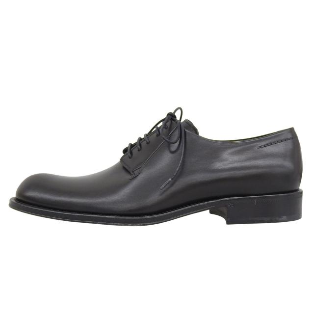 未使用品▲GIORGIO ARMANI ジョルジオアルマーニ プレーントゥ レースアップ レザーシューズ ブラック 41 箱・保存袋付き 伊製 メンズ_2