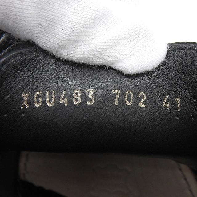 未使用品▲GIORGIO ARMANI ジョルジオアルマーニ プレーントゥ レースアップ レザーシューズ ブラック 41 箱・保存袋付き 伊製 メンズ_7