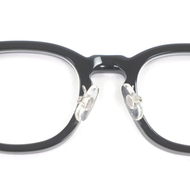 極美品□ジュリアスタートオプティカル PL-002A AR Gold Edition ウェリントン メガネ 眼鏡 ブラック 46□22 度入り 日本製