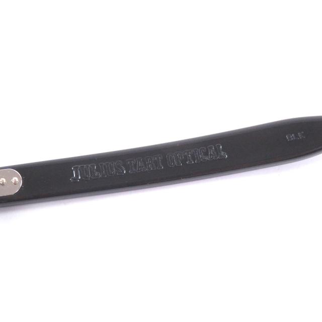 極美品□ジュリアスタートオプティカル PL-002A AR Gold Edition ウェリントン メガネ 眼鏡 ブラック 46□22 度入り 日本製