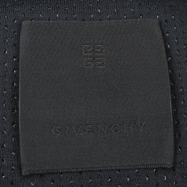 極美品△GIVENCHY ジバンシィ 23SS BM60WV3YCS ロゴワッペン メッシュ ベースボールシャツ 半袖シャツ ブラック M 正規品 メンズ_5