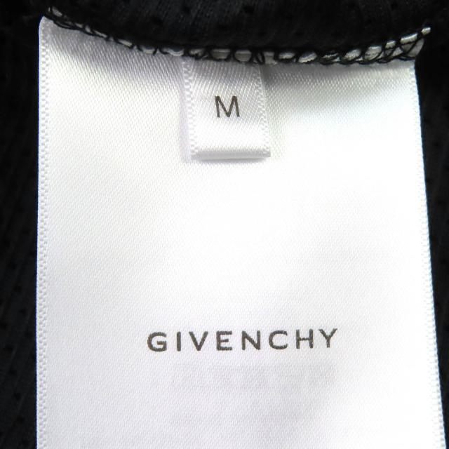 極美品△GIVENCHY ジバンシィ 23SS BM60WV3YCS ロゴワッペン メッシュ ベースボールシャツ 半袖シャツ ブラック M 正規品 メンズ_6