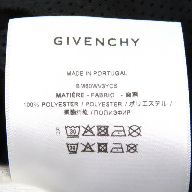 極美品△GIVENCHY ジバンシィ 23SS BM60WV3YCS ロゴワッペン メッシュ ベースボールシャツ 半袖シャツ ブラック M 正規品 メンズ_7