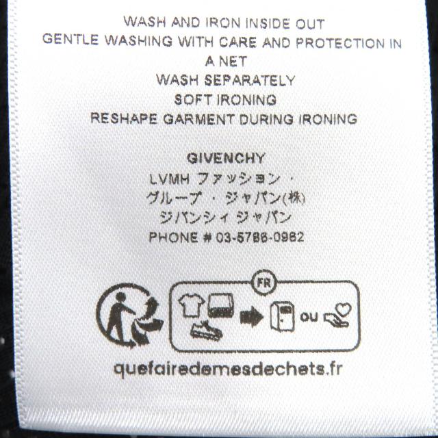 極美品△GIVENCHY ジバンシィ 23SS BM60WV3YCS ロゴワッペン メッシュ ベースボールシャツ 半袖シャツ ブラック M 正規品 メンズ_8