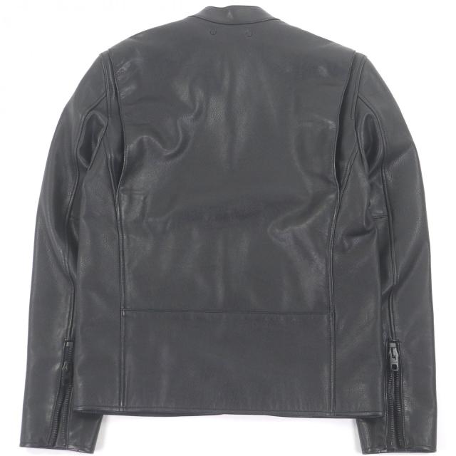 美品□COACH コーチ 牛革 ダブルジップ スタンドカラー シングル ライダースジャケット レザージャケット ブラック XS 正規品 メンズ_3