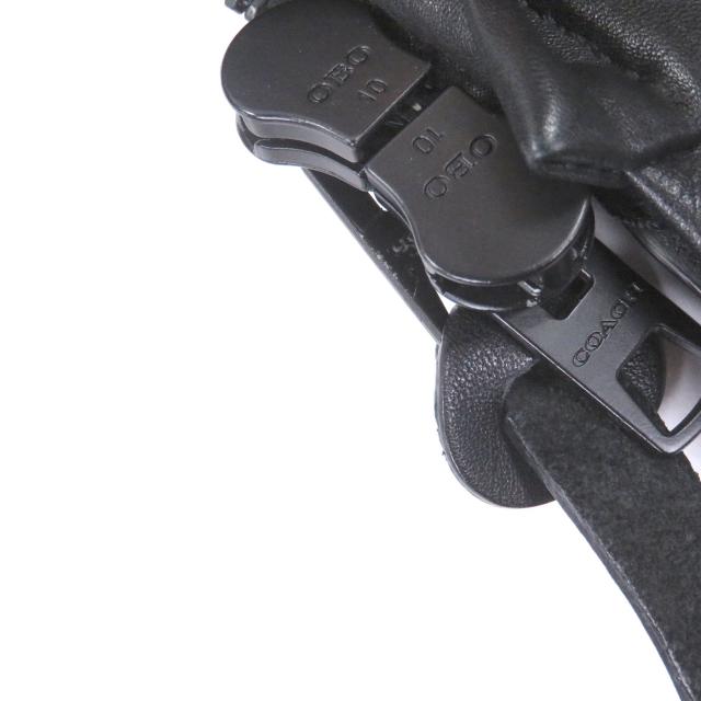 美品□COACH コーチ 牛革 ダブルジップ スタンドカラー シングル ライダースジャケット レザージャケット ブラック XS 正規品 メンズ_4