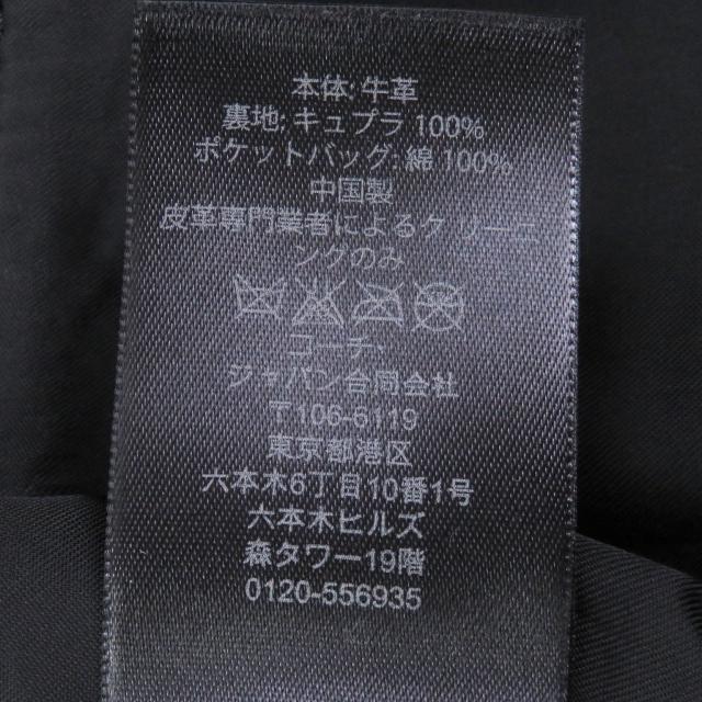 美品□COACH コーチ 牛革 ダブルジップ スタンドカラー シングル ライダースジャケット レザージャケット ブラック XS 正規品 メンズ_7