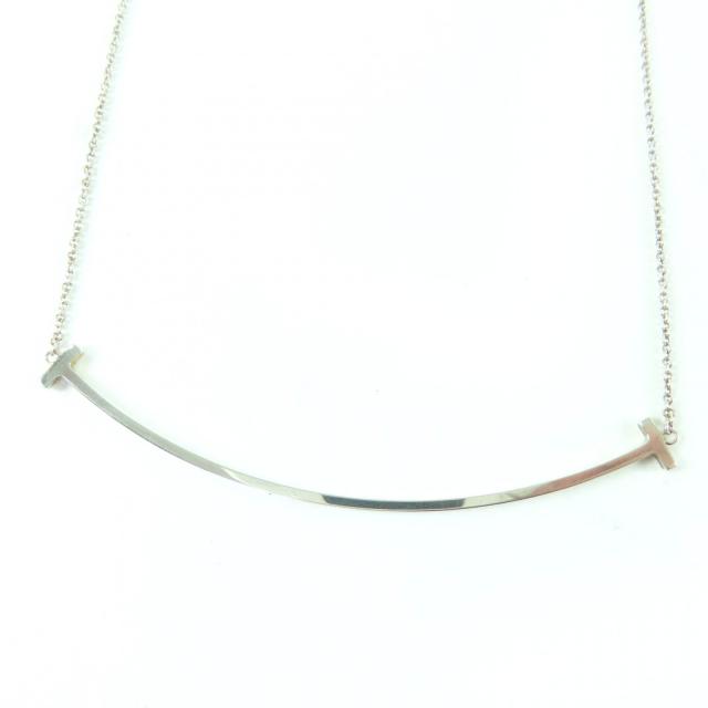 美品☆TIFFANY&Co. ティファニー ティファニーT スマイル ペンダント ラージ AG925 ネックレス シルバー 重量2.8g　レディース