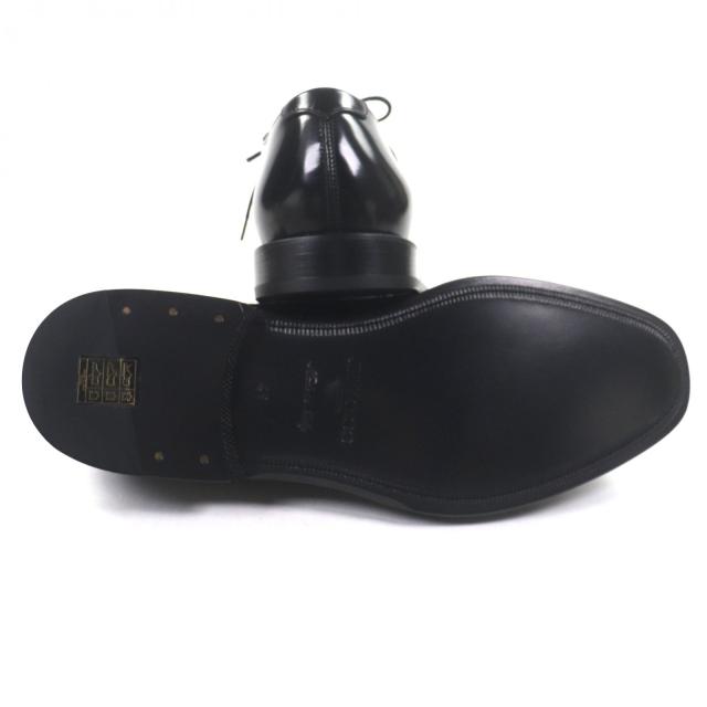 未使用品▼JIMMY CHOO ジミーチュウ 173PENN クリスタルウェルト ストレートチップ レースアップ レザーシューズ ブラック 41 メンズ_4