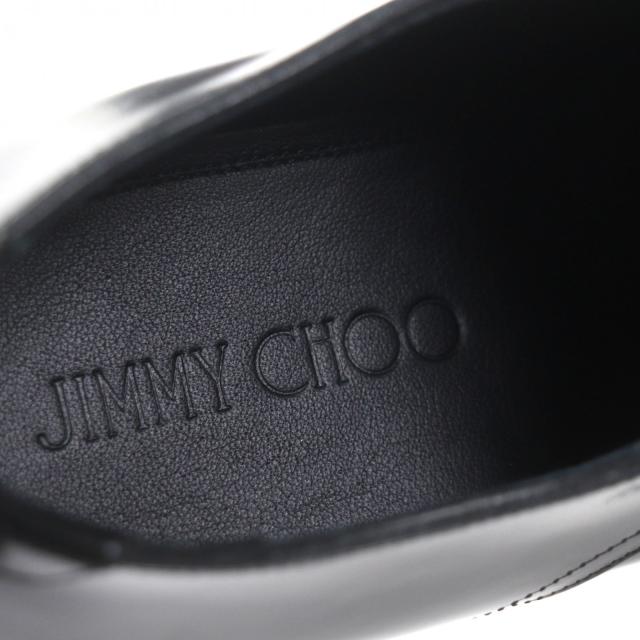 未使用品▼JIMMY CHOO ジミーチュウ 173PENN クリスタルウェルト ストレートチップ レースアップ レザーシューズ ブラック 41 メンズ_7