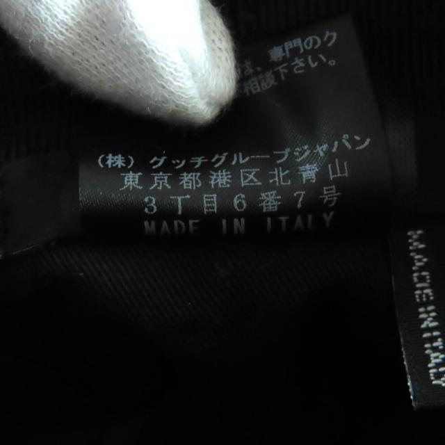 極美品★GUCCI グッチ 023441 グッチシマ ロゴ入り GG柄 レザー ハット バケットハット 帽子 ブラック L イタリア製 正規品 レディース_7