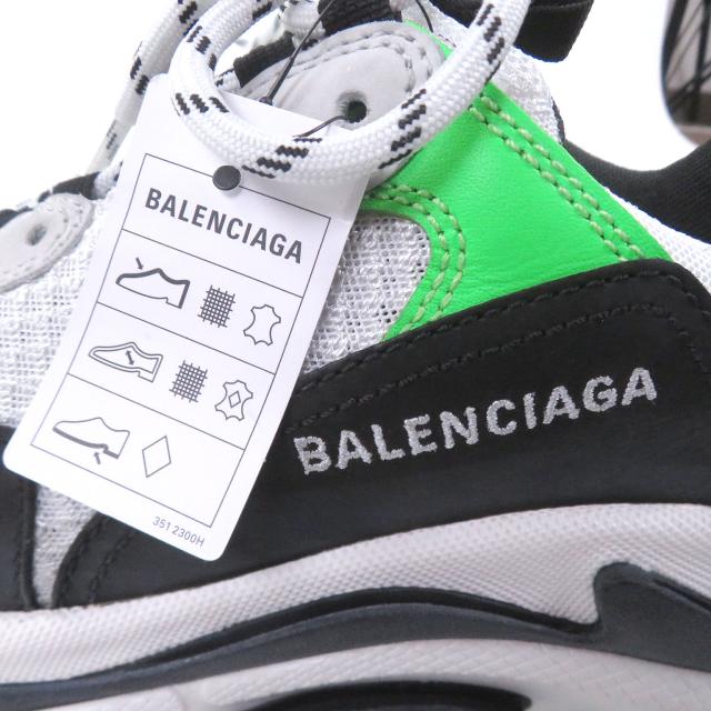 極美品□BALENCIAGA バレンシアガ 536737 トリプルS ユーズド加工 ダッドシューズ ローカットスニーカー ホワイト グリーン ブラック 26_7