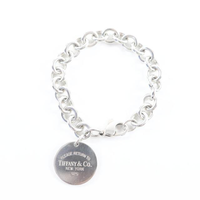 美品★TIFFANY&Co. ティファニー 925 リターントゥ ブレスレット オーバルタグ アクセサリー シルバー 重量36.54g レディース