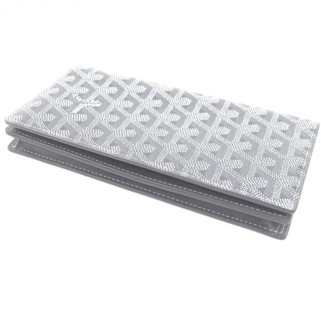 未使用品□GOYARD ゴヤール RICHE2PMLTY51CL51P PVC レザー ヘリンボーン リシュリューウォレット 長財布 グレー イエロー フランス製_3