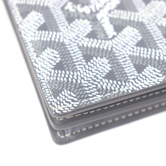 未使用品□GOYARD ゴヤール RICHE2PMLTY51CL51P PVC レザー ヘリンボーン リシュリューウォレット 長財布 グレー イエロー フランス製_4