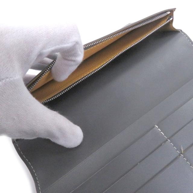 未使用品□GOYARD ゴヤール RICHE2PMLTY51CL51P PVC レザー ヘリンボーン リシュリューウォレット 長財布 グレー イエロー フランス製_5