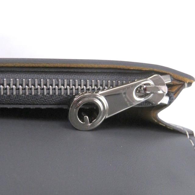 未使用品□GOYARD ゴヤール RICHE2PMLTY51CL51P PVC レザー ヘリンボーン リシュリューウォレット 長財布 グレー イエロー フランス製_6