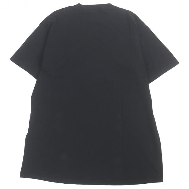 美品□BALENCIAGA バレンシアガ 508203 コットン100％ BBロゴ プリント クルーネック 半袖Ｔシャツ カットソー ブラック XS 正規品　_2