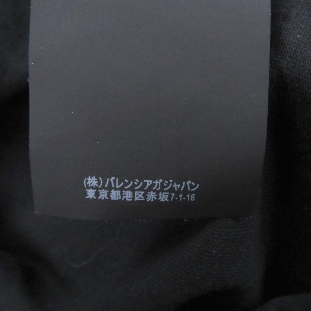 美品□BALENCIAGA バレンシアガ 508203 コットン100％ BBロゴ プリント クルーネック 半袖Ｔシャツ カットソー ブラック XS 正規品　_7