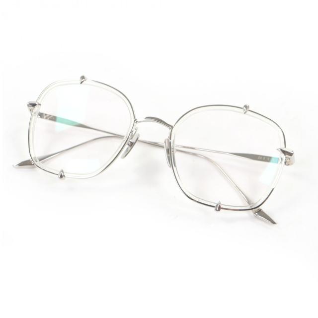 未使用品□DITA ディータ DTX442-A-03 ATARON THREE メガネ 眼鏡 アイウェア シルバー クリア 52□22-145 デモレンズ 日本製