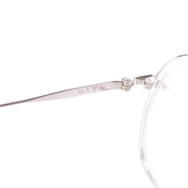 未使用品□DITA ディータ DTX442-A-03 ATARON THREE メガネ 眼鏡 アイウェア シルバー クリア 52□22-145 デモレンズ 日本製