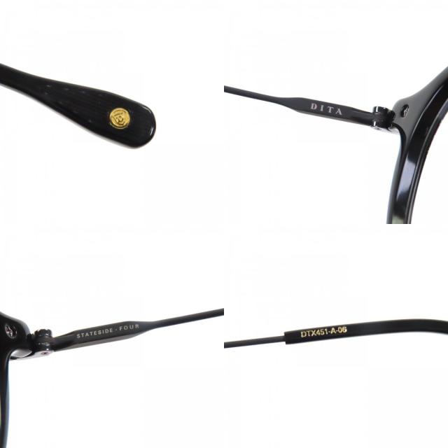 未使用品▼DITA ディータ DTX451 STATESIDE-FOUR Asia Limited メガネ 眼鏡 アイウェア ブラック 49□21-145 デモレンズ