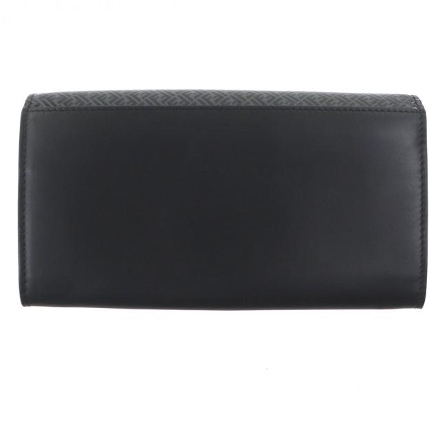 極美品▼FENDI フェンディ 7M0264 レザー マイクロズッカ ロングウォレット 二つ折り 長財布 ブラック 箱付き イタリア製 メンズ_2