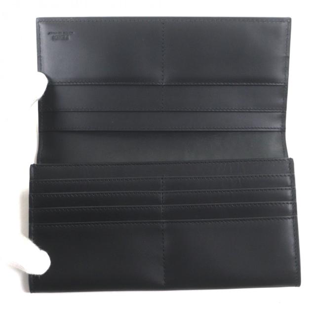 極美品▼FENDI フェンディ 7M0264 レザー マイクロズッカ ロングウォレット 二つ折り 長財布 ブラック 箱付き イタリア製 メンズ_4