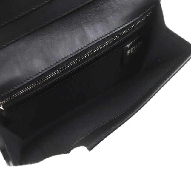 極美品▼FENDI フェンディ 7M0264 レザー マイクロズッカ ロングウォレット 二つ折り 長財布 ブラック 箱付き イタリア製 メンズ_5