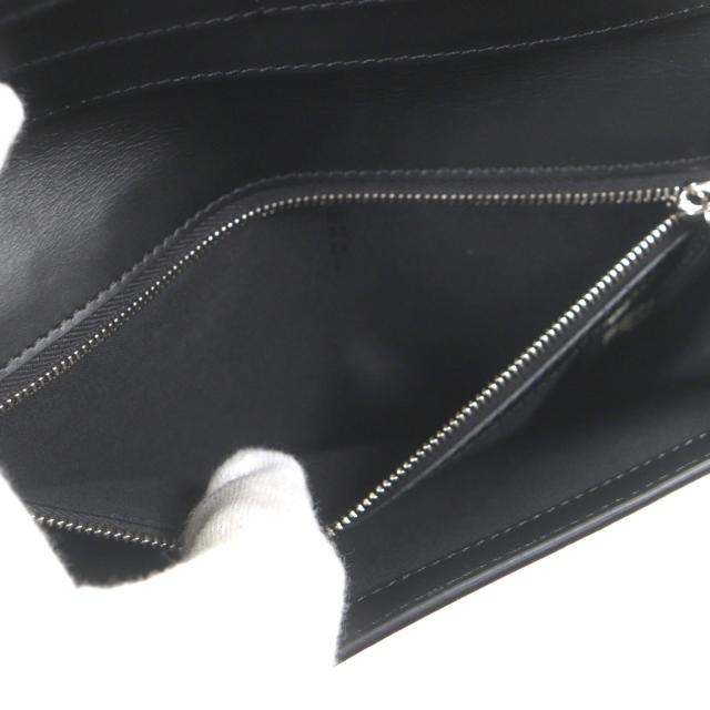 極美品▼FENDI フェンディ 7M0264 レザー マイクロズッカ ロングウォレット 二つ折り 長財布 ブラック 箱付き イタリア製 メンズ_6