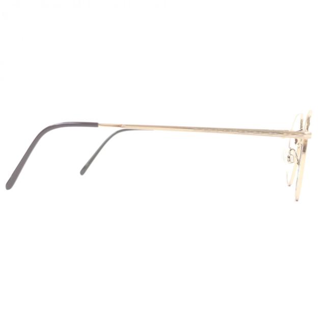 極美品□MOSCOT モスコット DOV ドーブ ラウンドフレーム メガネ 眼鏡 アイウェア ゴールド 48□21-145 デモレンズ ケース付き メンズ
