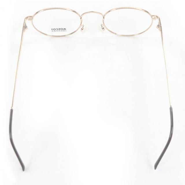 極美品□MOSCOT モスコット DOV ドーブ ラウンドフレーム メガネ 眼鏡 アイウェア ゴールド 48□21-145 デモレンズ ケース付き メンズ