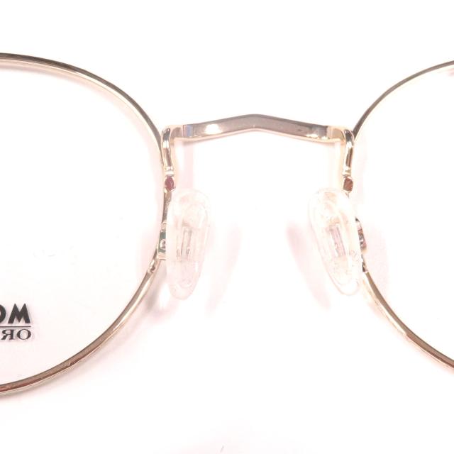 極美品□MOSCOT モスコット DOV ドーブ ラウンドフレーム メガネ 眼鏡 アイウェア ゴールド 48□21-145 デモレンズ ケース付き メンズ