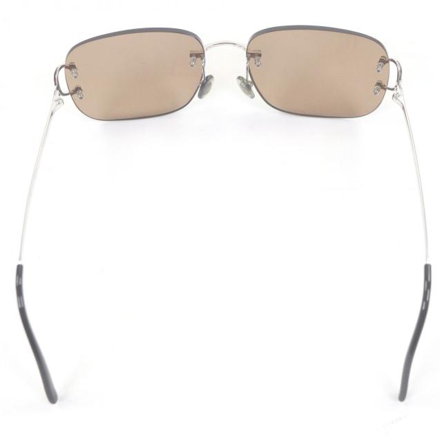 美品□Cartier カルティエ 135 2Cデコール ツーポイント サングラス シルバー ブラウン系レンズ □17 度入り ケース付 フランス製 メンズ_5