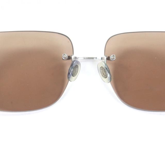 美品□Cartier カルティエ 135 2Cデコール ツーポイント サングラス シルバー ブラウン系レンズ □17 度入り ケース付 フランス製 メンズ_6