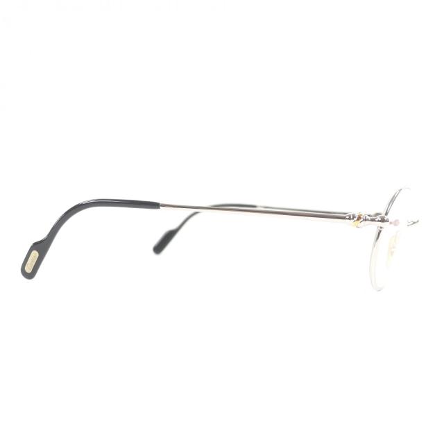 美品□Cartier カルティエ 135 トリニティ メガネ 眼鏡 アイウェア シルバー ブラック 51□19 度入り ケース付き フランス製 メンズ