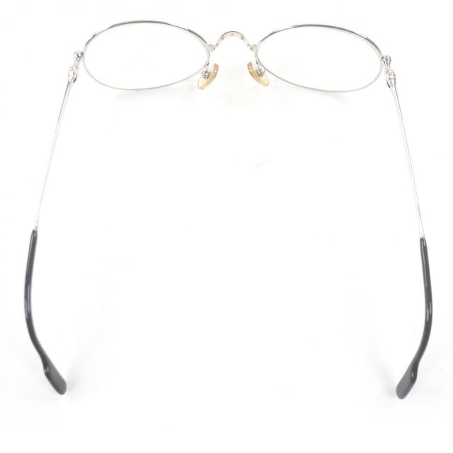 美品□Cartier カルティエ 135 トリニティ メガネ 眼鏡 アイウェア シルバー ブラック 51□19 度入り ケース付き フランス製 メンズ
