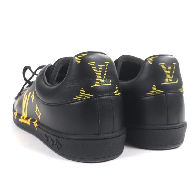 極美品▼LOUIS VUITTON ルイヴィトン 2021年製 1A9JD4 サモトラケライン ルクセンブルグ レザー ローカットスニーカー ブラック 8.5_3