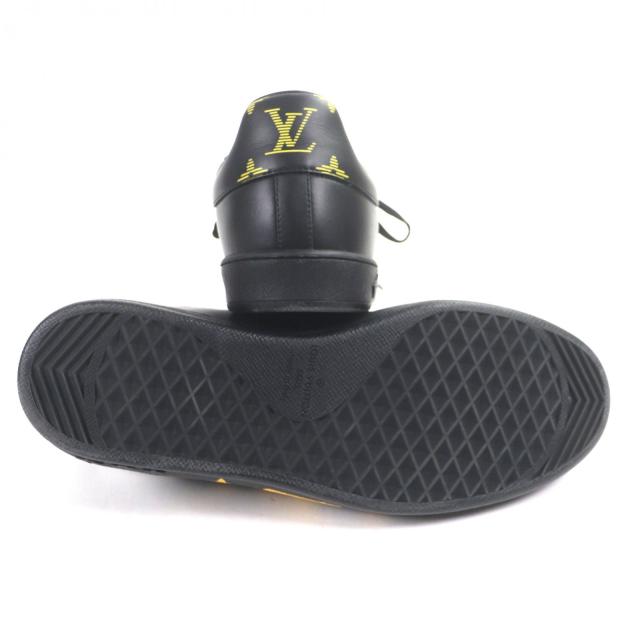 極美品▼LOUIS VUITTON ルイヴィトン 2021年製 1A9JD4 サモトラケライン ルクセンブルグ レザー ローカットスニーカー ブラック 8.5_4
