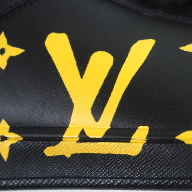 極美品▼LOUIS VUITTON ルイヴィトン 2021年製 1A9JD4 サモトラケライン ルクセンブルグ レザー ローカットスニーカー ブラック 8.5_6