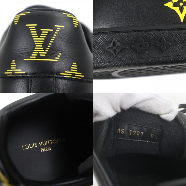 極美品▼LOUIS VUITTON ルイヴィトン 2021年製 1A9JD4 サモトラケライン ルクセンブルグ レザー ローカットスニーカー ブラック 8.5_8