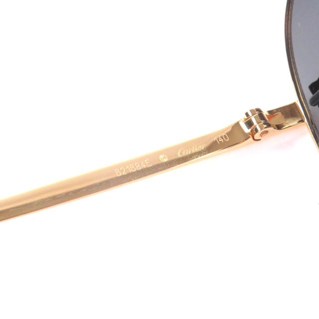 美品□Cartier カルティエ パンテール ドゥ カルティエ ティアドロップ アビエーターサングラス ゴールド グレー 60□13 フランス製_8