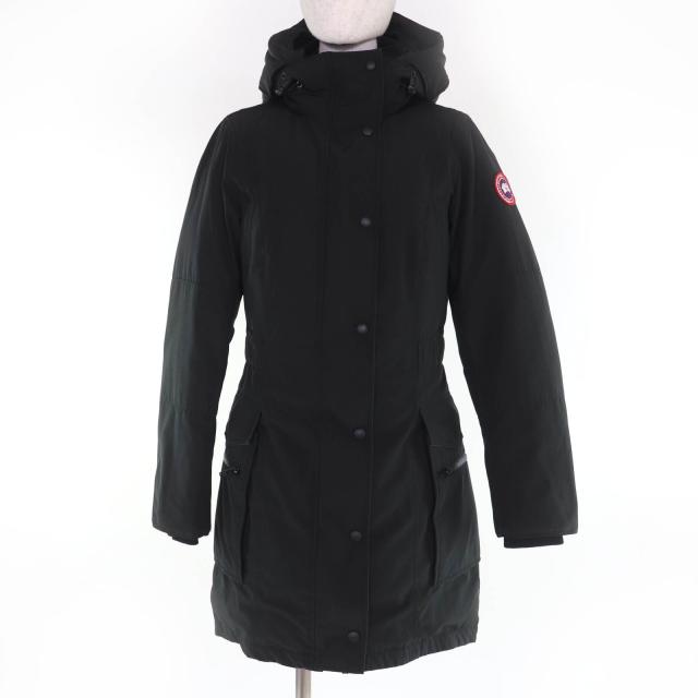 良品☆CANADA GOOSE カナダグース 3811L Kinley Parka コットン フード付 ダウンコート ブラック S サザビーリーグ国内正規品 レディース