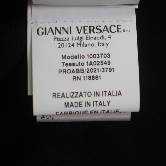 【ドンドン見直し】美品▼VERSACE ヴェルサーチ 2021年製 1003703 ウール ロゴ プルオーバー ニットセーター ブラック 48 正規品 メンズ_7