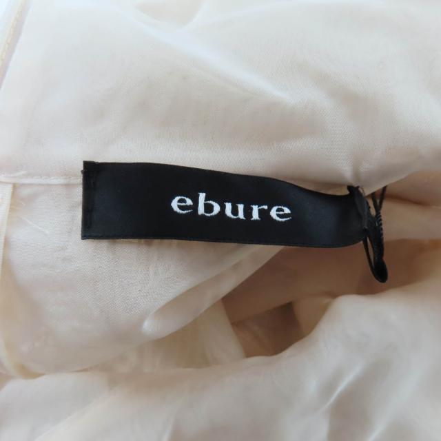 未使用品★ebure エブール 3410300236 シルク100％ オーガンジー レース ノースリーブ ロング ワンピース 36 正規品_6
