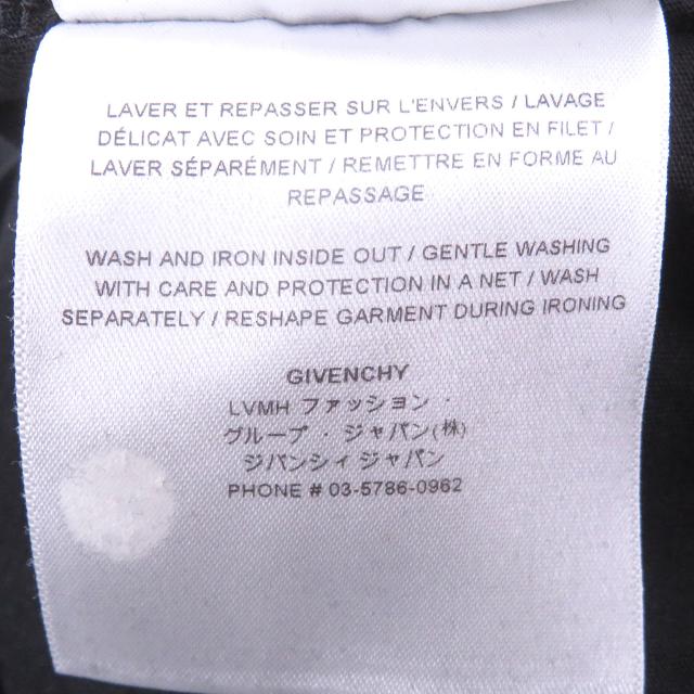 美品□GIVENCHY ジバンシィ BMJ0KE3Y9W コットン100％ デストロイ加工 ロゴプリント スウェットシャツ トレーナー ブラック XL 正規品